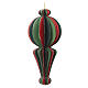 Décoration pendante 10x5x5 cm en papier 100% FSC assortiment champagne, rouge et vert s4