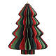 Hanging Christmas tree decoration, 100% FSC paper, red and green with gold glitter, 6 in s1