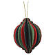Addobbo natalizio carta FSC 100% assortito rosso verde con glitter oro 6 cm s1