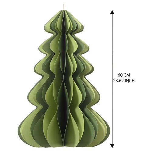 Hanging Christmas tree decoration, 100% FSC paper, green with double hanging cord, 24 in 2