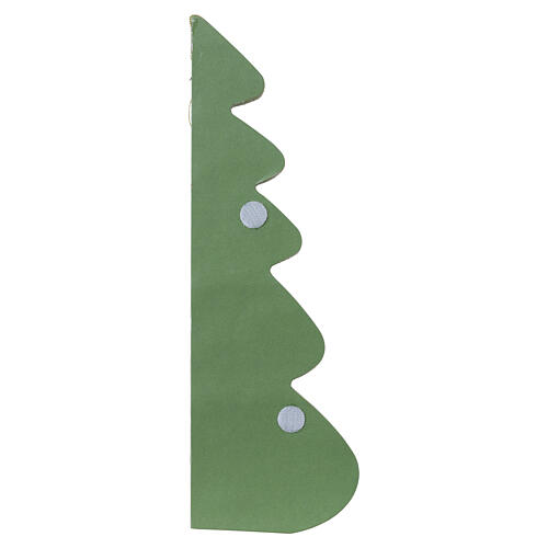 Décoration sapin de Noël suspendue en papier 100% FSC vert avec double système d'accrochage 38 cm 3