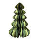 Décoration sapin de Noël suspendue en papier 100% FSC vert avec fermeture adhésive et double cordon 24 cm s1