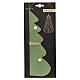 Décoration sapin de Noël suspendue en papier 100% FSC vert avec fermeture adhésive et double cordon 24 cm s2