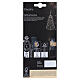 Paper Christmas tree decoration, 100% FSC, 6 in, double hanging cord s3
