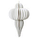 Pendente natalizio in carta bianca bordo champagne FSC 100% 20x10 cm s1