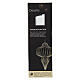 Pendente natalizio in carta bianca bordo champagne FSC 100% 20x10 cm s2