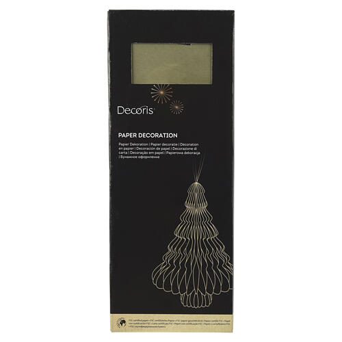 Árvore de Natal suspensa em papel verde 100% FSC 40x30 cm 2