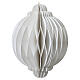 White paper Christmas onion pendant with champagne gold glitter edge, 100% FSC paper, 16x12in s1