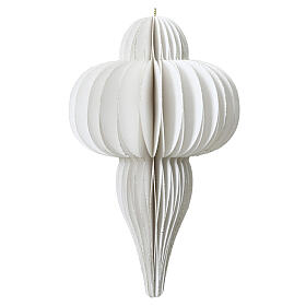 Ornamento natalizio sospeso in carta bianca FSC 100% 40x25 cm