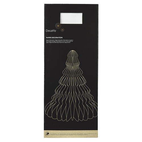 Sapin de Noël pliable à fermeture magnétique en papier blanc FSC 100% 60x50 cm 5