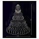Sapin de Noël pliable à fermeture magnétique en papier blanc FSC 100% 60x50 cm s3
