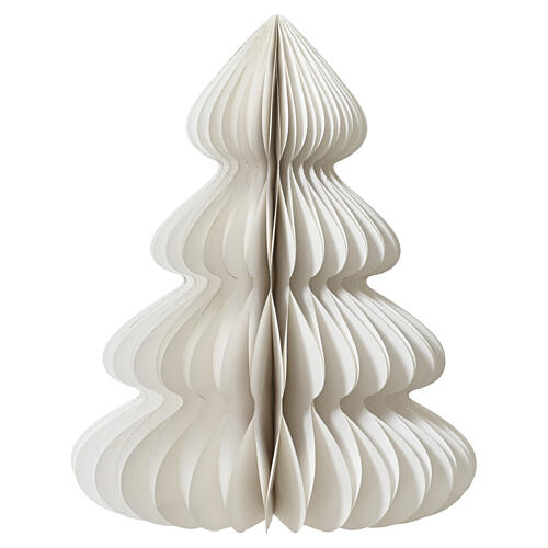 Składana choinka świąteczna z magnetycznym zapięciem, papier biały FSC 100%, 60x50 cm 1