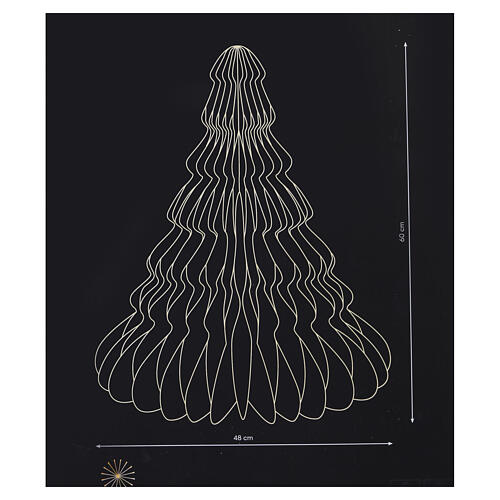 Sapin de Noël vert en papier avec fermeture magnétique FSC 100% 60x50 cm 2