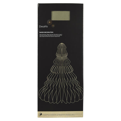 Sapin de Noël vert en papier avec fermeture magnétique FSC 100% 60x50 cm 4