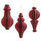 Ornement de Noël assorti en papier rouge 100% FSC 12x5,5 cm s1