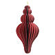Ornement de Noël assorti en papier rouge 100% FSC 12x5,5 cm s3