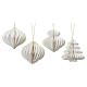 Assorted white Christmas decoration, 100% FSC paper, 4x4 in s1