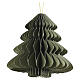 Décorations de Noël assorties vertes en papier 100% FSC 10x10 cm s5