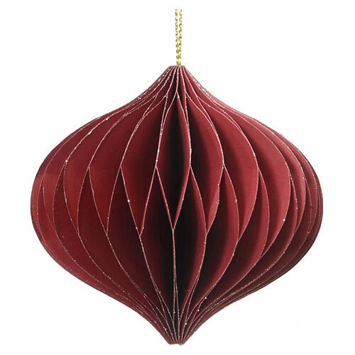 Décorations de Noël assorties rouges en papier 100% FSC 10x10 cm 2
