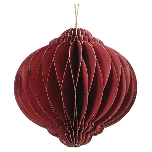 Décorations de Noël assorties rouges en papier 100% FSC 10x10 cm 3