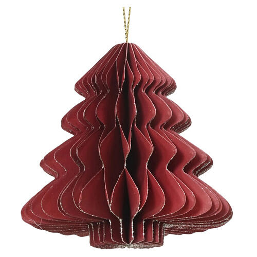 Décorations de Noël assorties rouges en papier 100% FSC 10x10 cm 5