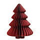 Décoration sapin de Noël à suspendre rouge en papier 100% FSC 15x10 cm s1