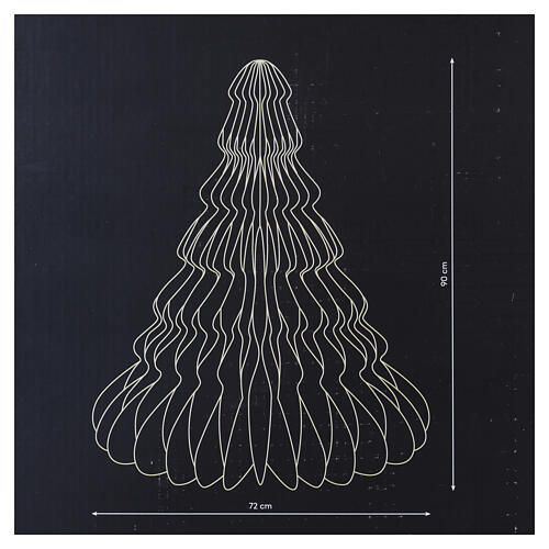 Three-dimensional Christmas tree, 100% FSC red paper, 35x28 in 3