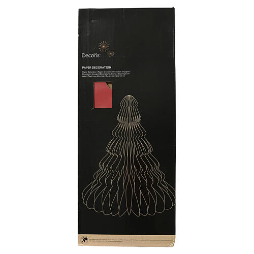 Three-dimensional Christmas tree, 100% FSC red paper, 35x28 in 5
