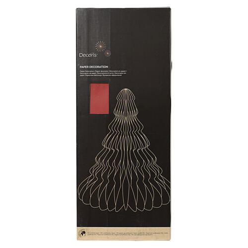 Red decorative paper tree, 100% FSC, 24x20 in 3