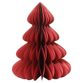 Arbre décoratif rouge en papier 100% FSC 60x50 cm