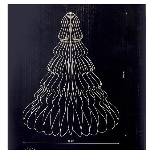 Arbre décoratif rouge en papier 100% FSC 60x50 cm 2