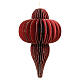 Red hanging Christmas ornament, 100% FSC paper, 8x5 in s1
