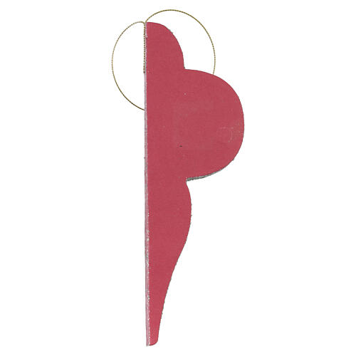 Pendente natalício vermelho em papel 100% FSC 20x10 cm 3