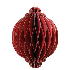 Pendente a cipolla rosso in carta FSC 100% 20x15 cm