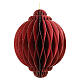 Red onion-shaped Christmas decoration, 100% FSC paper, 6x4 in s1