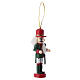 Casse-noisette de Noël en bois pour sapin avec sabre vert et rouge s6