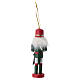 Wood Nutcracker Tree Ornament with Saber in Green and Red s7