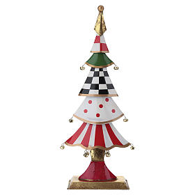 Árvore de Natal com guizos multicoloridos 45 cm de metal