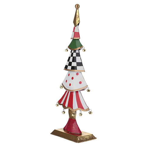 Árvore de Natal com guizos multicoloridos 45 cm de metal 2