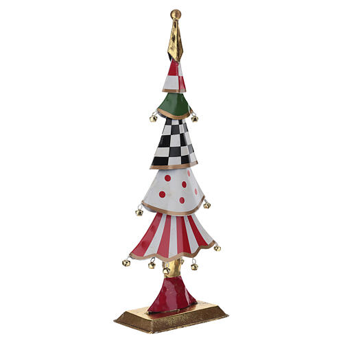 Árvore de Natal com guizos multicoloridos 45 cm de metal 3