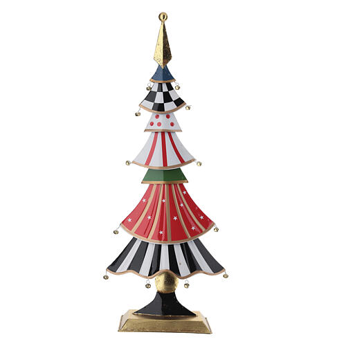 Árvore de Natal em metal multicolor com guizos, altura 67 cm 2