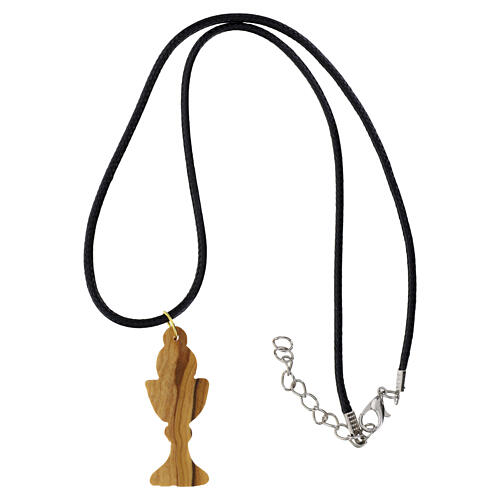 Collana calice legno d'olivo Terrasanta 4 cm 4