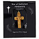 Collana croce con Cristo legno d'olivo Terrasanta 4x2,5 cm s1
