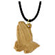 Holy Land olivewood praying-hands necklace, 1.2x1.2 in s2