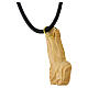 Collier mains jointes en prière en bois de la Terre Sainte 3x3 cm s3