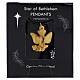 Collana colomba con ramo in legno Terrasanta 3x3 cm s1