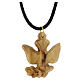 Collana colomba con ramo in legno Terrasanta 3x3 cm s2
