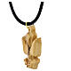 Collana colomba con ramo in legno Terrasanta 3x3 cm s3