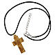 Collana croce con colomba legno d'olivo Terrasanta 4x2,5 cm s4