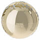 Beige blown glass Christmas ball with branches and glitter berries 8 cm s4